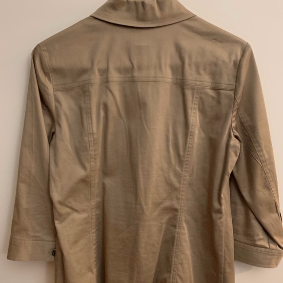 Tan Coloured Light Weight Button Down Jacket - Picture 2 of 3